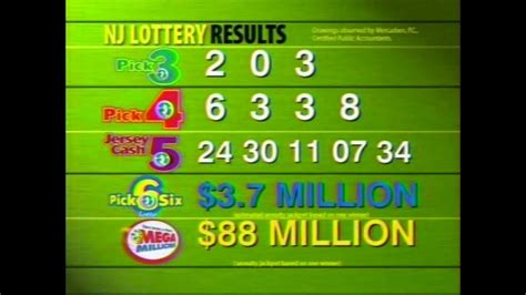 New Jersey (NJ) Lottery Results .